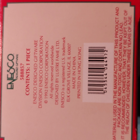 Enesco Lustre Fame A Sure Sign of Christmas ornament 1992 - Picture 4 of 6